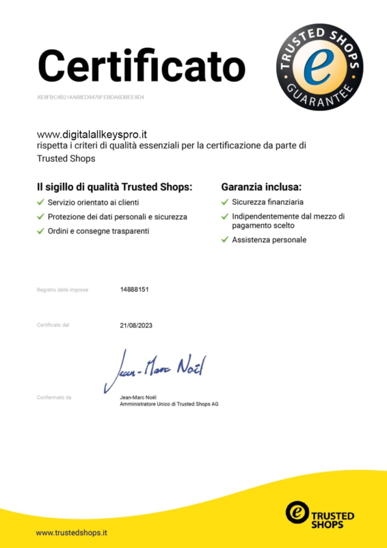 TrustedShops page italian